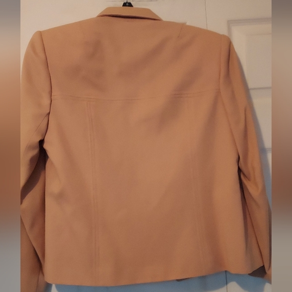 Vintage Gever Originals Jacket Blazer Pebble Tan Button Front Size 8 Wool Tags - Picture 9 of 12
